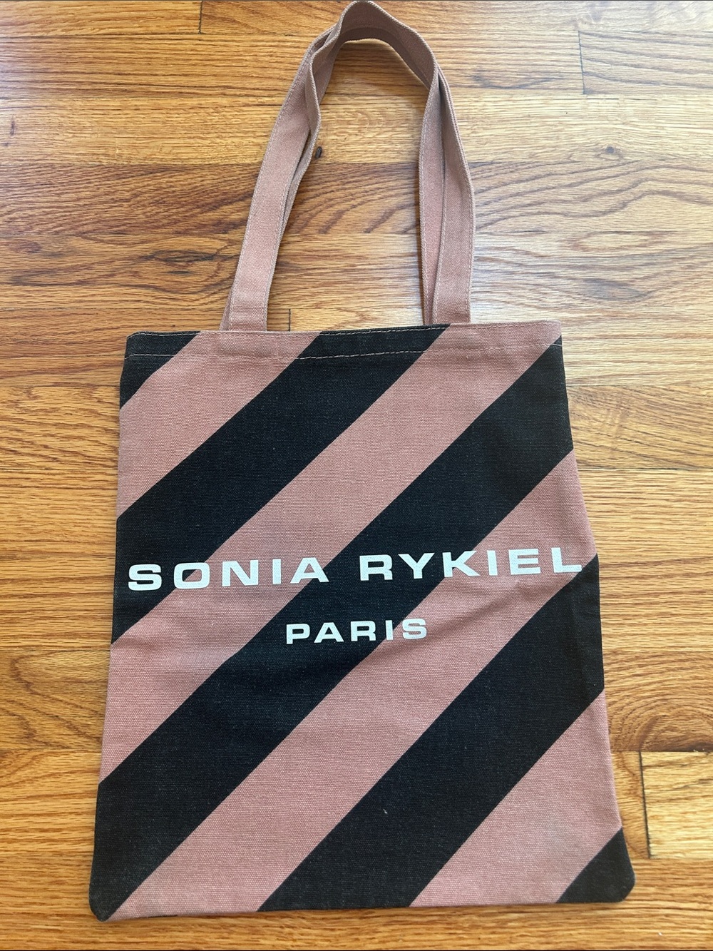 Sonia Rykiel Diagonal Stripe Canvas Bag